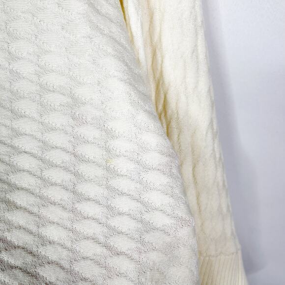 Lululemon Divinity Poncho Sweater Light Ivory Cream Textured Cape Cozy Layered - Picture 5 of 8